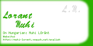 lorant muhi business card