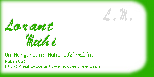 lorant muhi business card